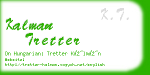 kalman tretter business card